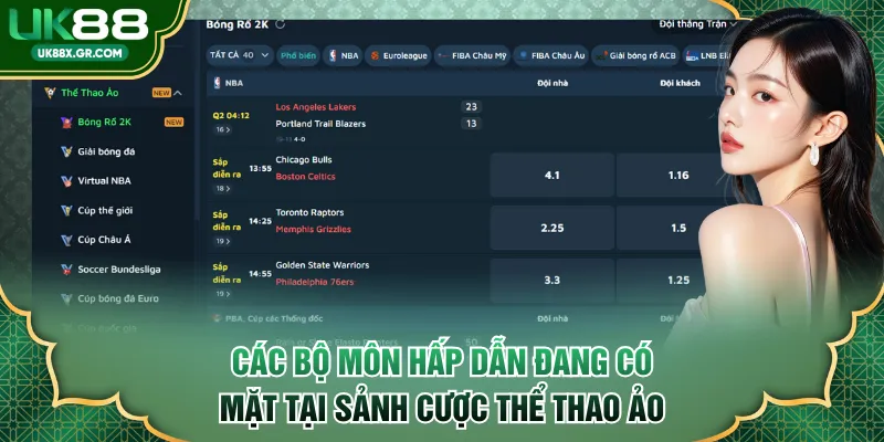 Các bộ môn hấp dẫn đang có mặt tại sảnh cược thể thao ảo