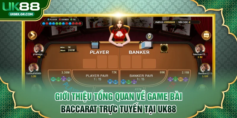 Giới thiệu tổng quan về game bài Baccarat trực tuyến tại UK88